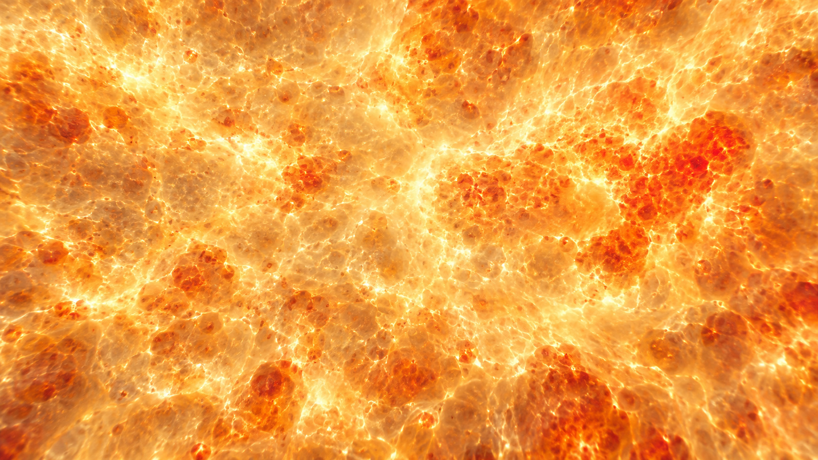 Scientific artist interpretation of an early ionized plasma filling space with small variations in density and scattered light.